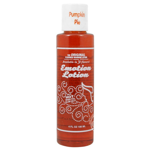 Emotion Lotion Water Based Flavored Warming Lubricant - Pumpkin Pie 4oz