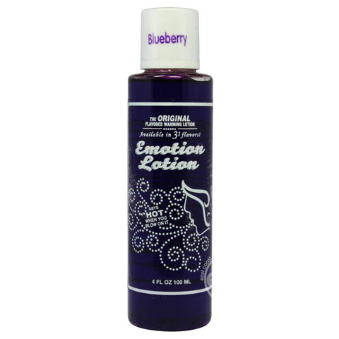 Emotion Lotion Water Based Flavored Warming Lubricant - Blueberry 4oz