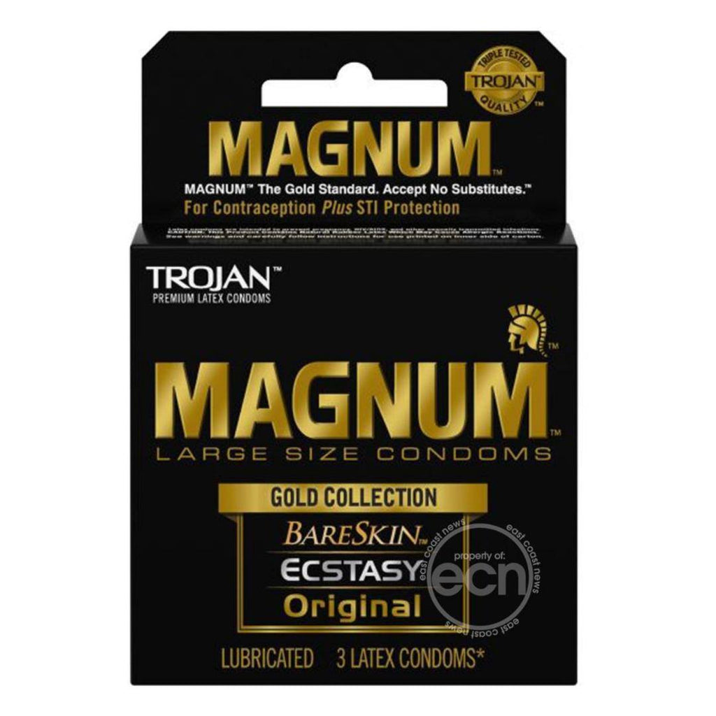 Trojan Magnum Gold Collection Large Size Condom 3 pack