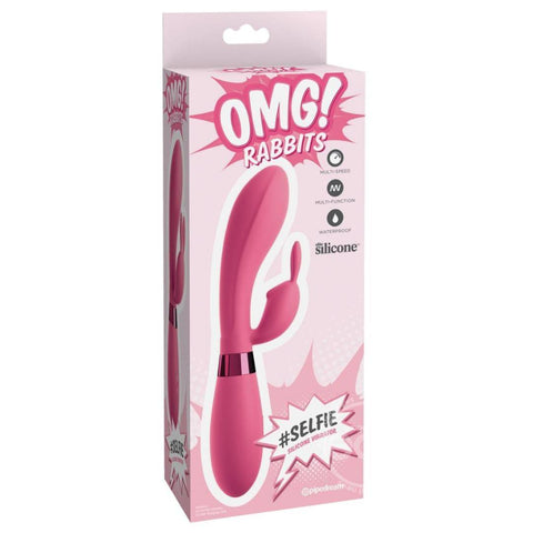 OMG! Rabbits #Selfie Silicone Vibrator - Pink