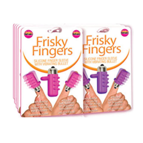 Frisky Fingers Silicone Finger Sleeve With Vibrating Bullet Magenta