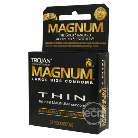 Trojan Condom Magnum Thin Large Size Lubricated 3 Pack