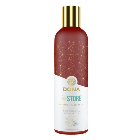 Dona Restore Vegan Massage Oil Peppermint & Eucalyptus 4oz