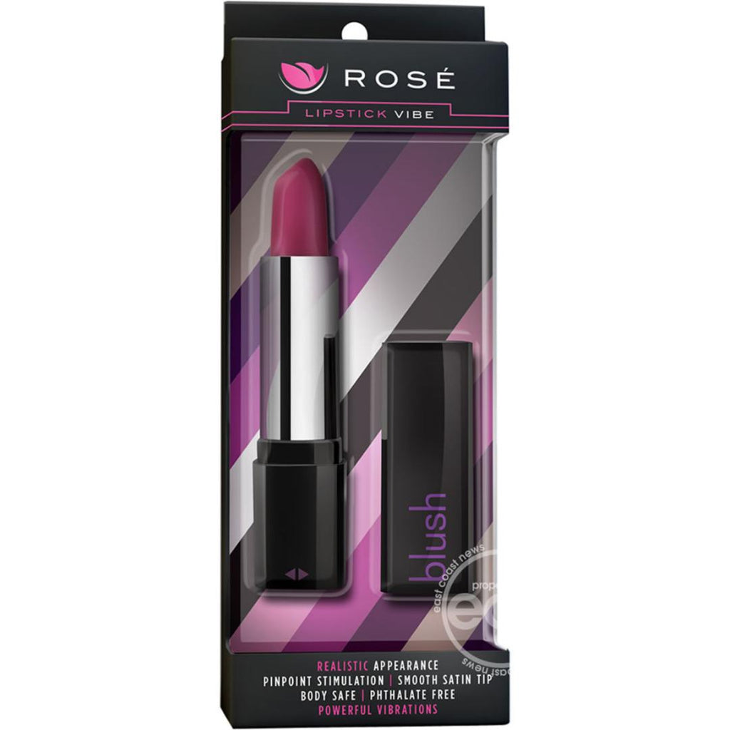 Rose Lipstick Vibrator - Black