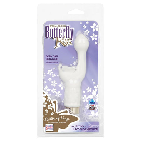Special Edition Butterfly Kiss Silicone Vibrator - White