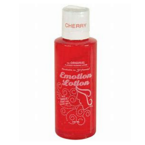 Emotion Lotion Water Based Flavored Warming Lubricant - Cherry 4oz