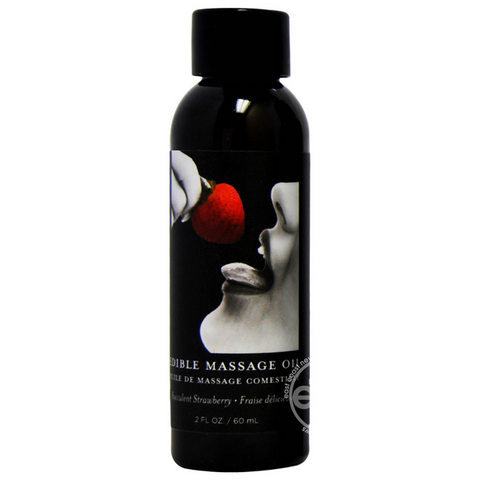Earthly Body Earthly Body Edible Massage Oil Succulent Strawberry 2oz