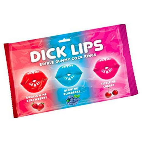 Dick Lips Edible Gummy Cock Rings 3 Pack